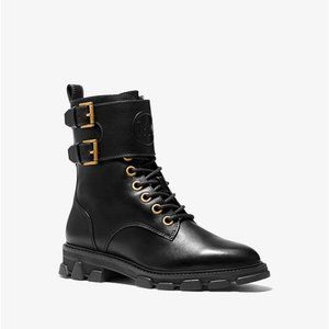Michael Kors - Ridley Leather Combat Boot (Black)